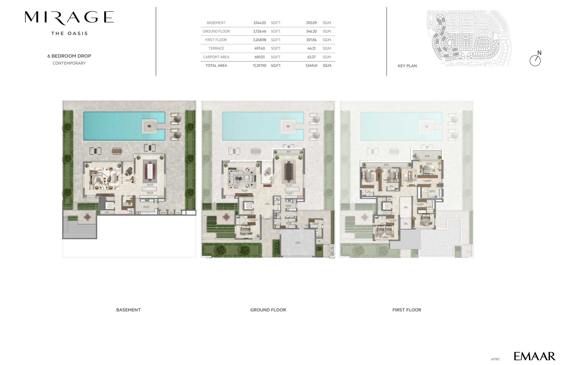 6 Bedroom, Contemporary - Drop